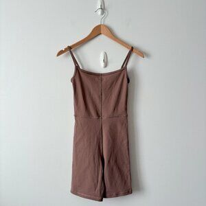 Aritzia Wilfred Free Divinity Romper 5" Chocolate Brown Size XS